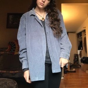 L.L. Bean light grey button up